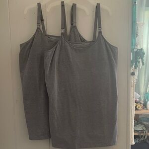 Set of 2 grey nursing camisoles